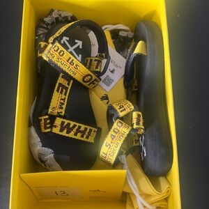 Off-White Black and Yellow Strap Sandals
